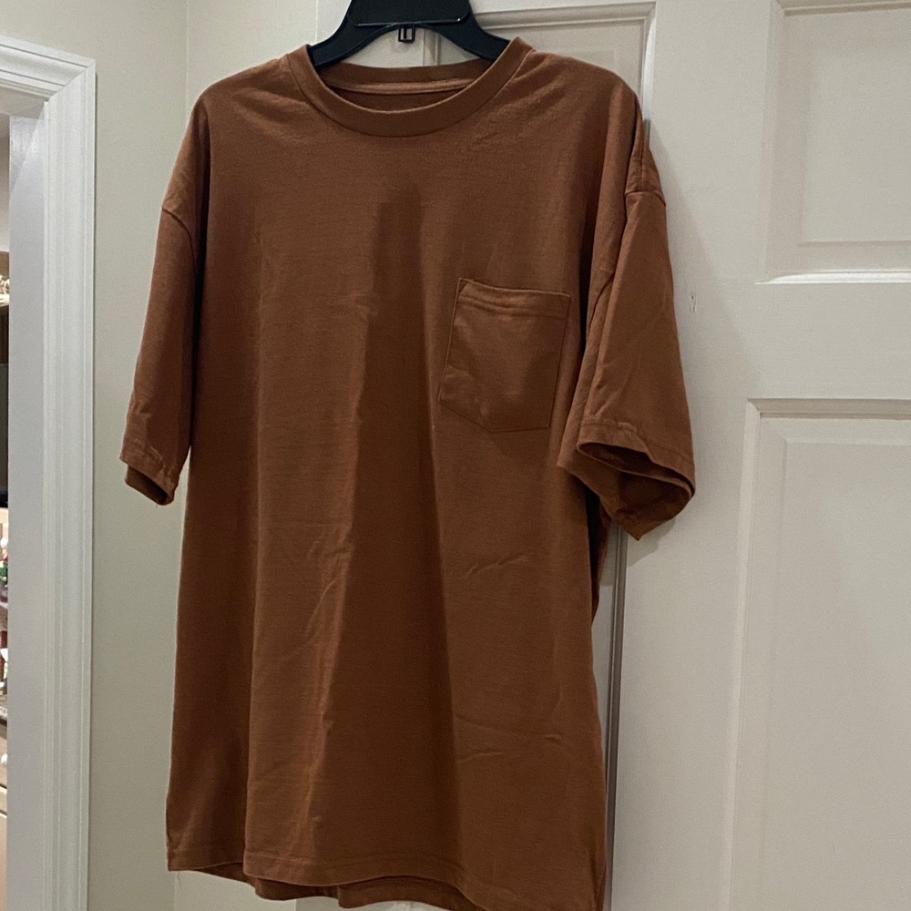 Men's Brown Short Sleeve Pocket Tee